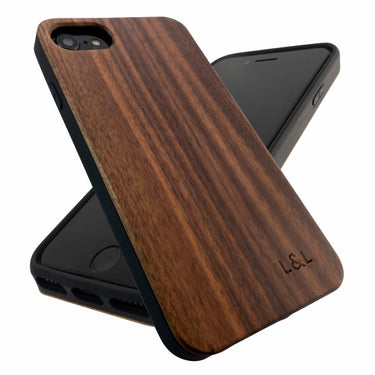 Sale - Eco Friendly American Walnut iPhone SE Case. Fits Apple iPhone SE3, SE2, 8, 7, 6 - Loam & Lore
